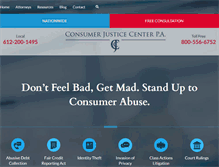 Tablet Screenshot of consumerjusticecenter.com